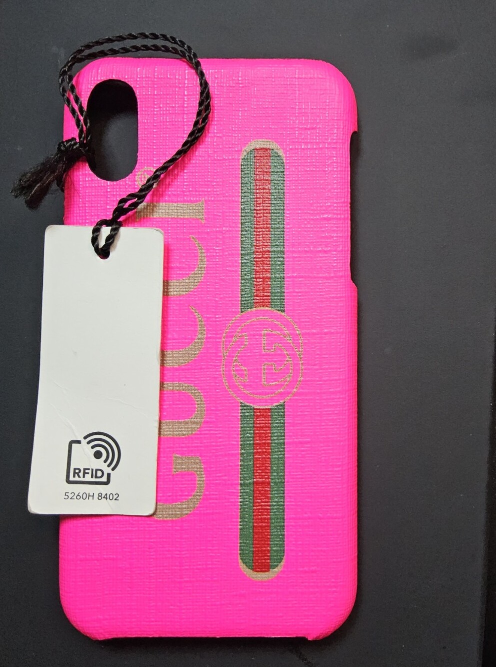 Giveway Gucci Hot Pink Leather Phone Case with Suede Interior